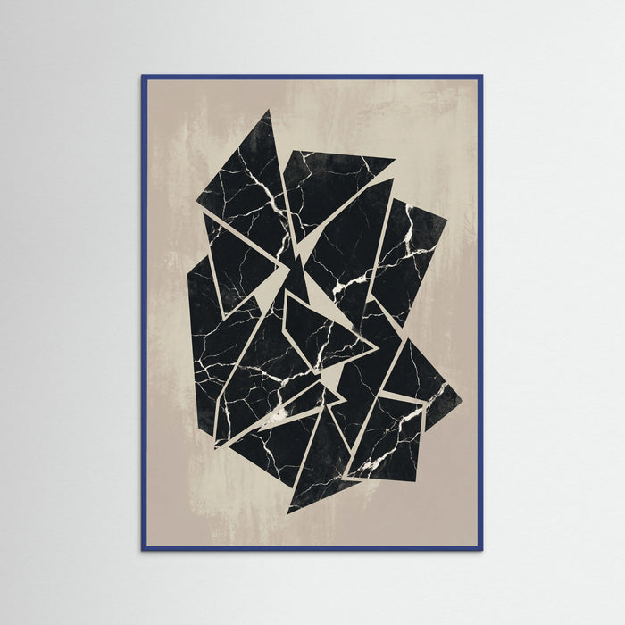 Blue Wood Geometric Abyss