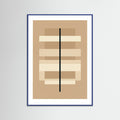 Blue Wood Geometric Balance Beige