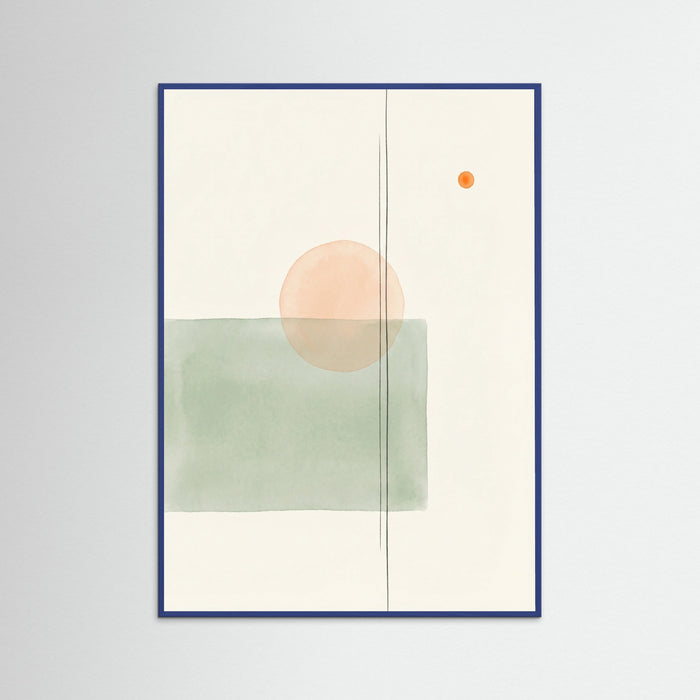 Blue Wood Geometric Balance
