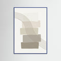 Blue Wood Geometric Harmony Beige