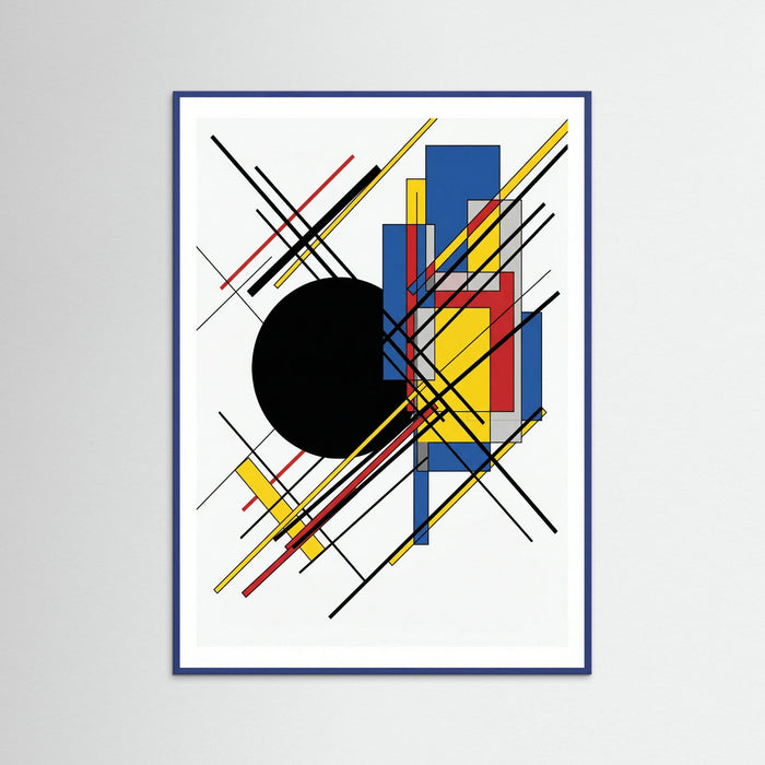 Blue Wood Geometric Harmony
