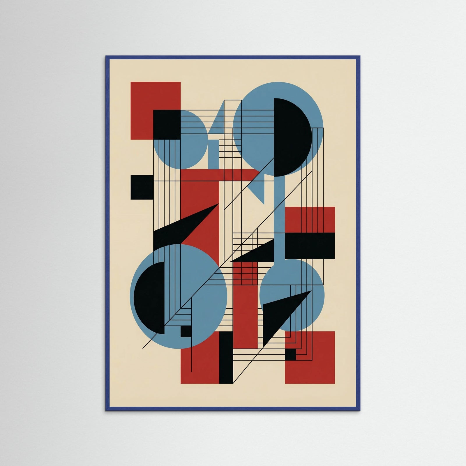 Blue Wood Geometric Modernism