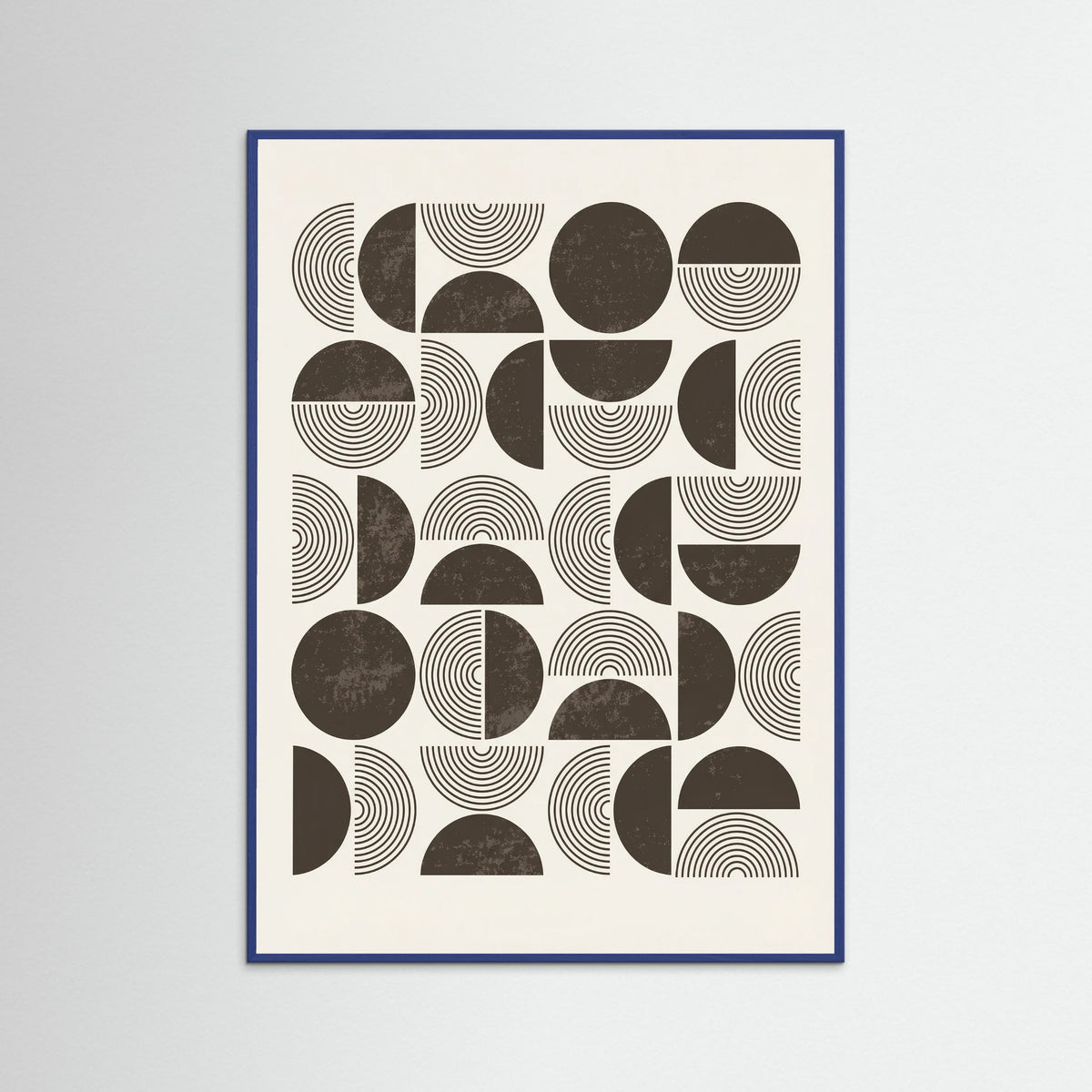 Blue Wood Geometric Rhythms