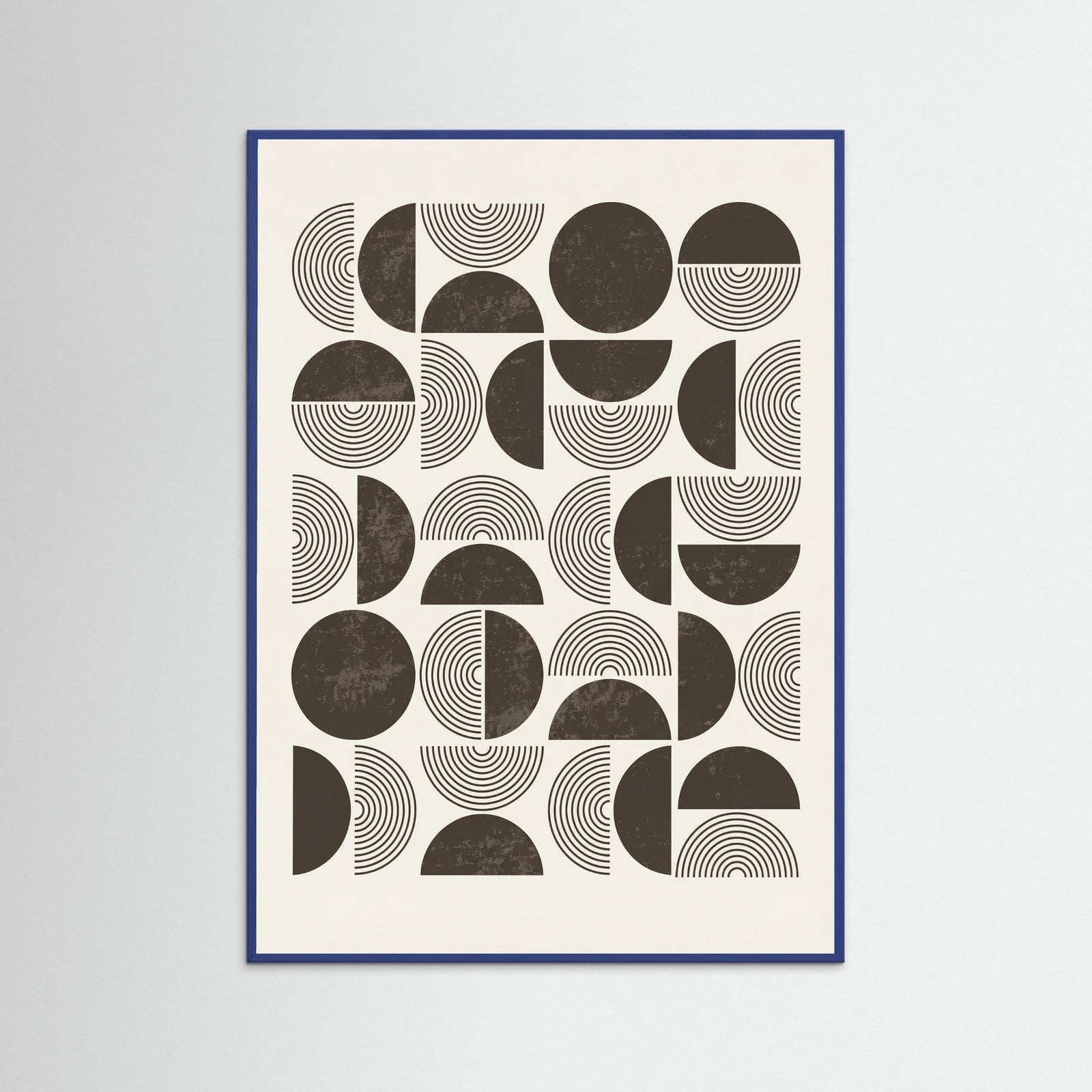 Blue Wood Geometric Rhythms