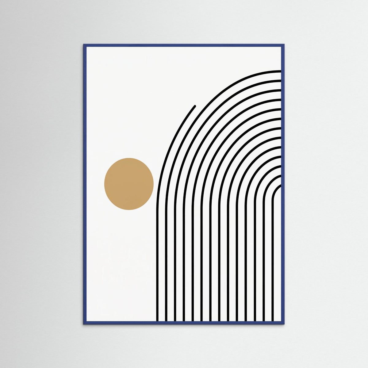 Blue Wood Geometric Stillness