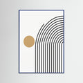 Blue Wood Geometric Stillness