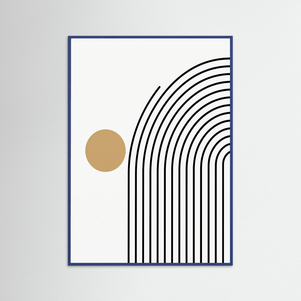 Blue Wood Geometric Stillness