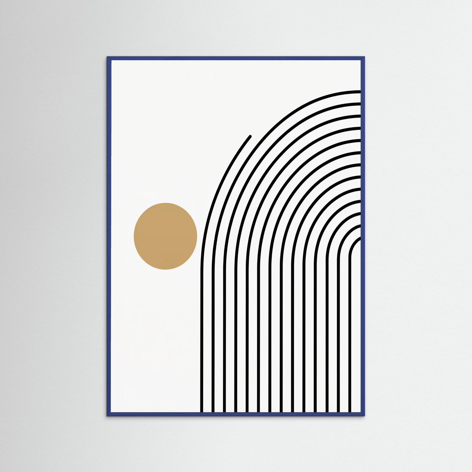 Blue Wood Geometric Stillness