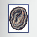 Blue Wood Gilded Geode Streams