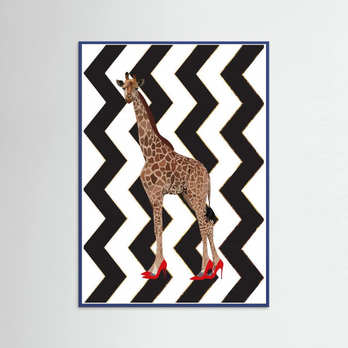 Plakat Giraffe Heels zigzag – plakat i druk artystyczny