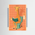 Blue Wood Giraffe Reads