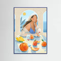 Girl with peaches Poster – poster and art print