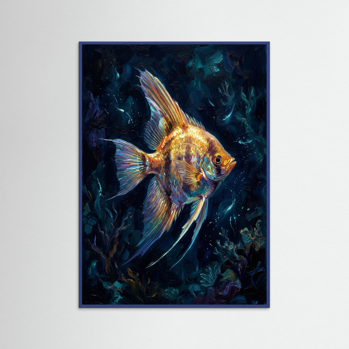 Blue Wood Golden Depths