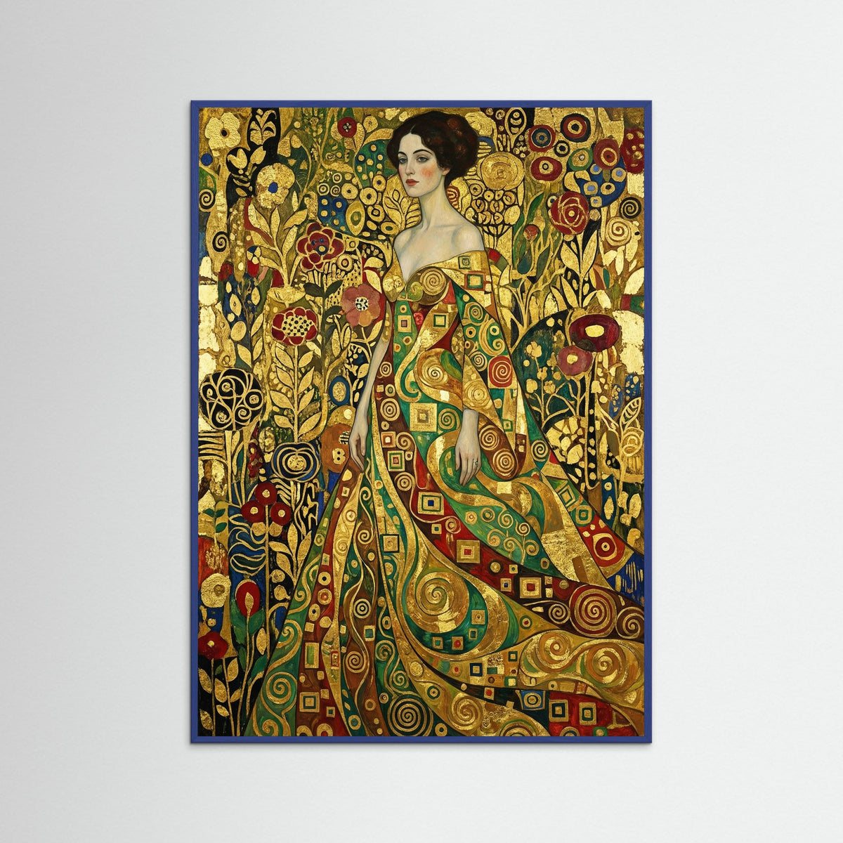 Blue Wood Golden Embrace