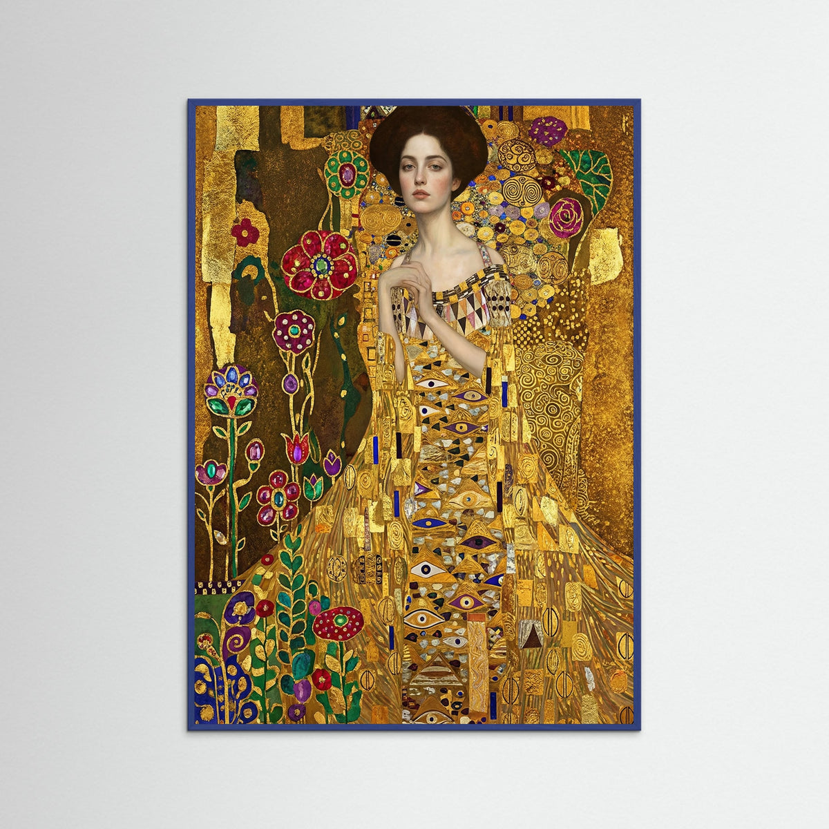 Blue Wood Golden Embrace