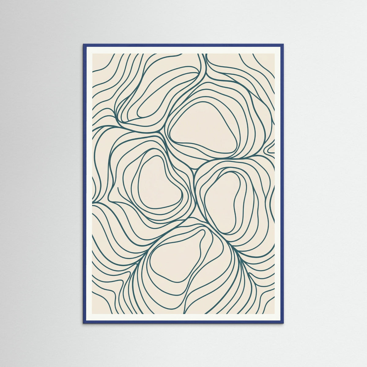 Blue Wood Golden Flow