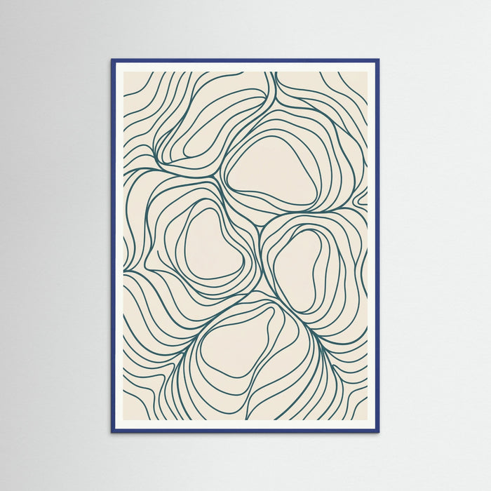 Blue Wood Golden Flow