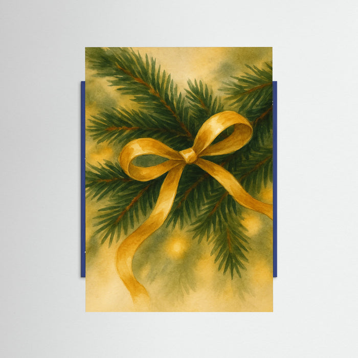 Blue Wood Golden Garland