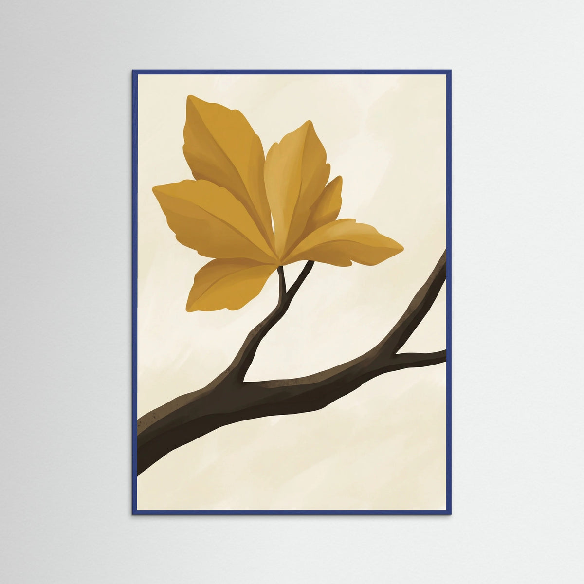 Blue Wood Golden Hat