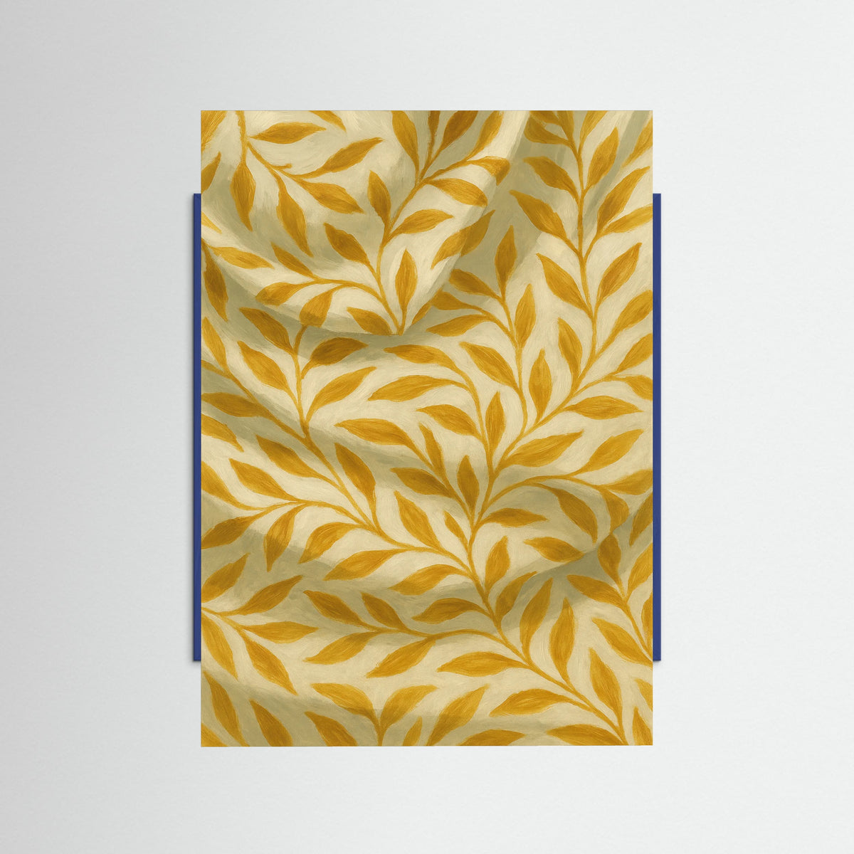 Blue Wood Golden Leaves