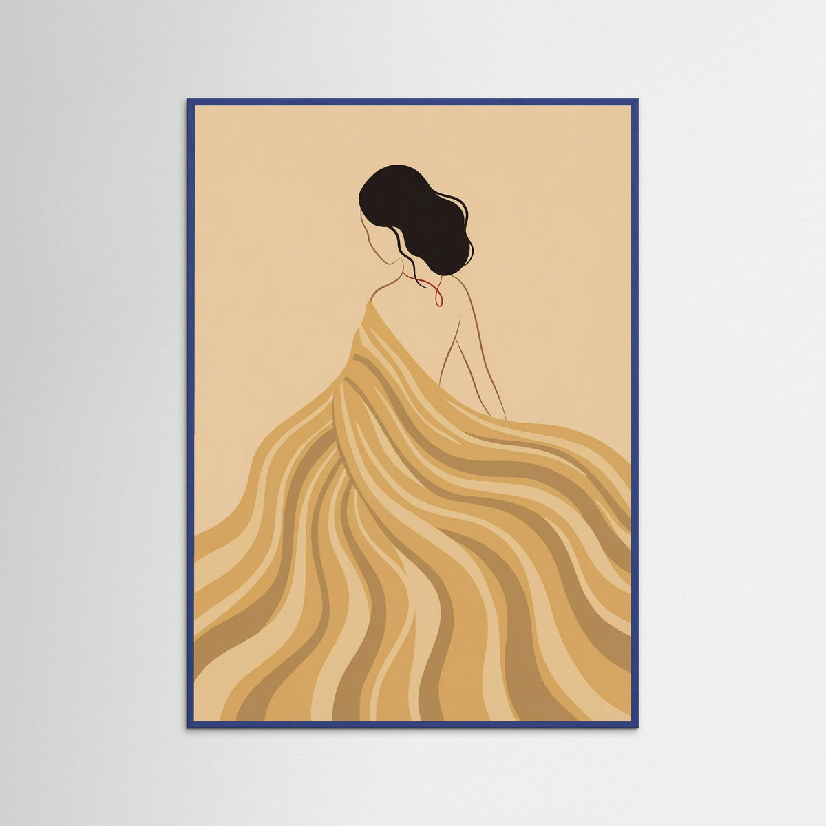 Blue Wood Golden Serenity