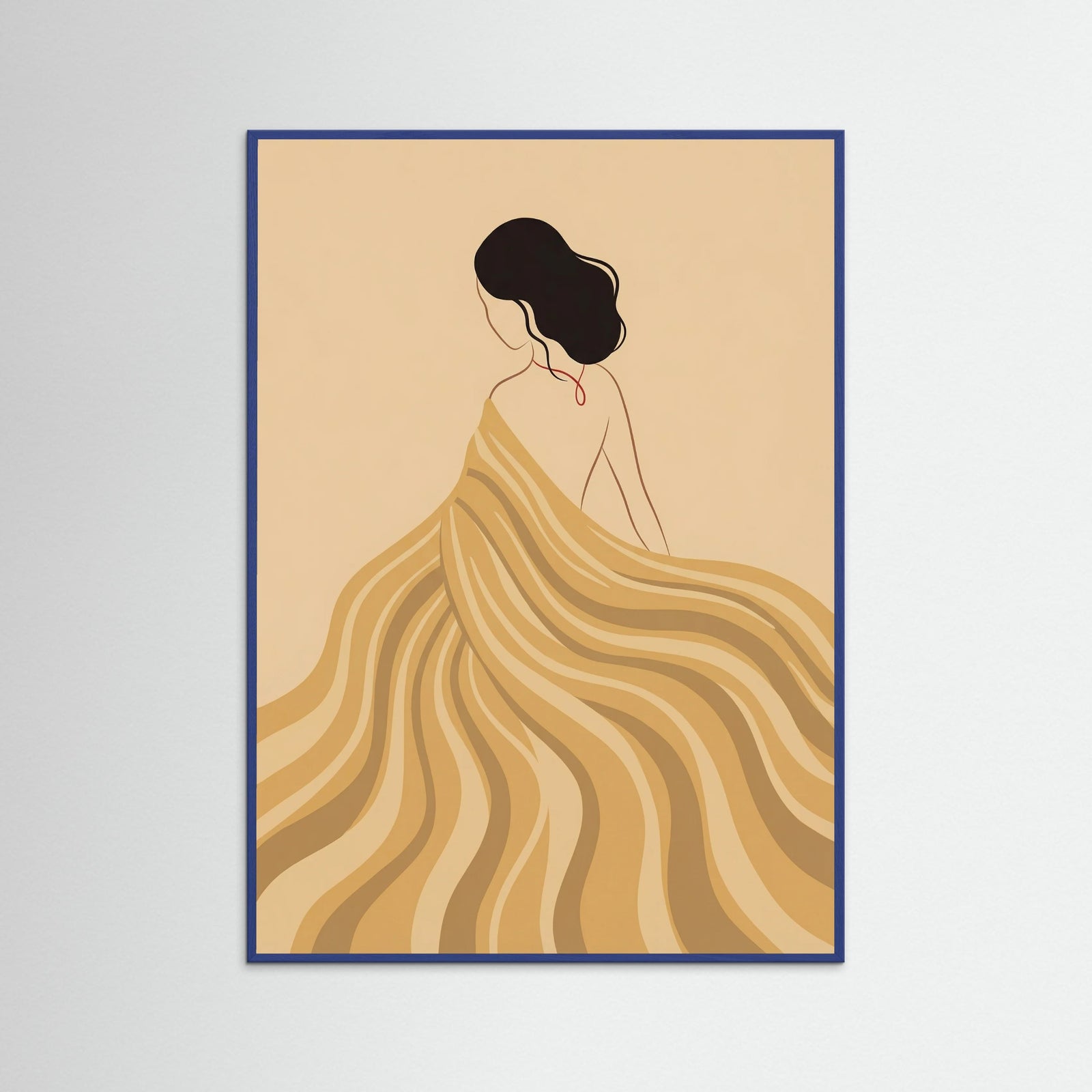 Blue Wood Golden Serenity