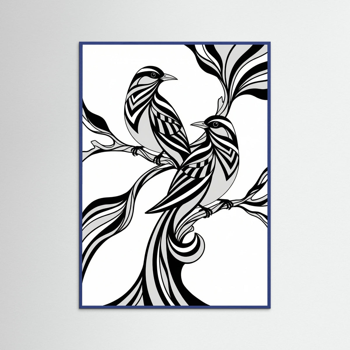 Blue Wood Graceful Stripes
