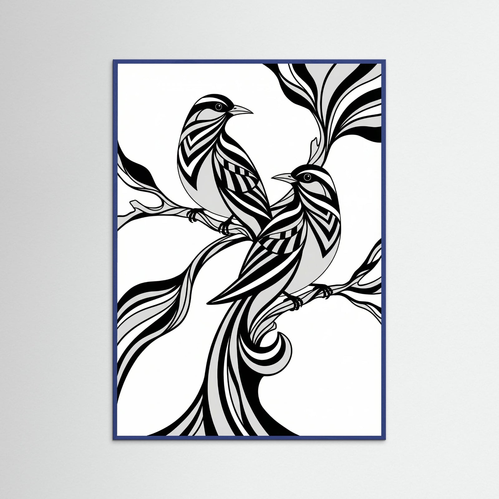 Blue Wood Graceful Stripes