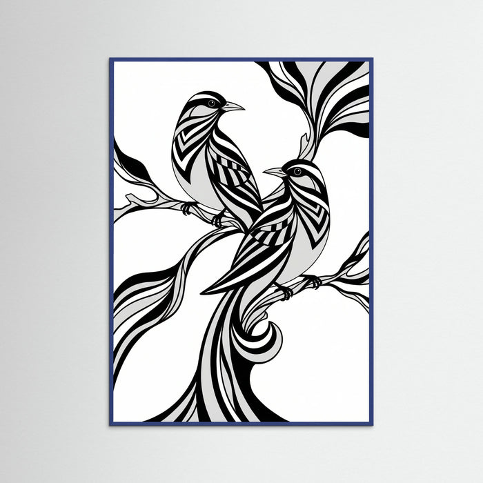 Blue Wood Graceful Stripes