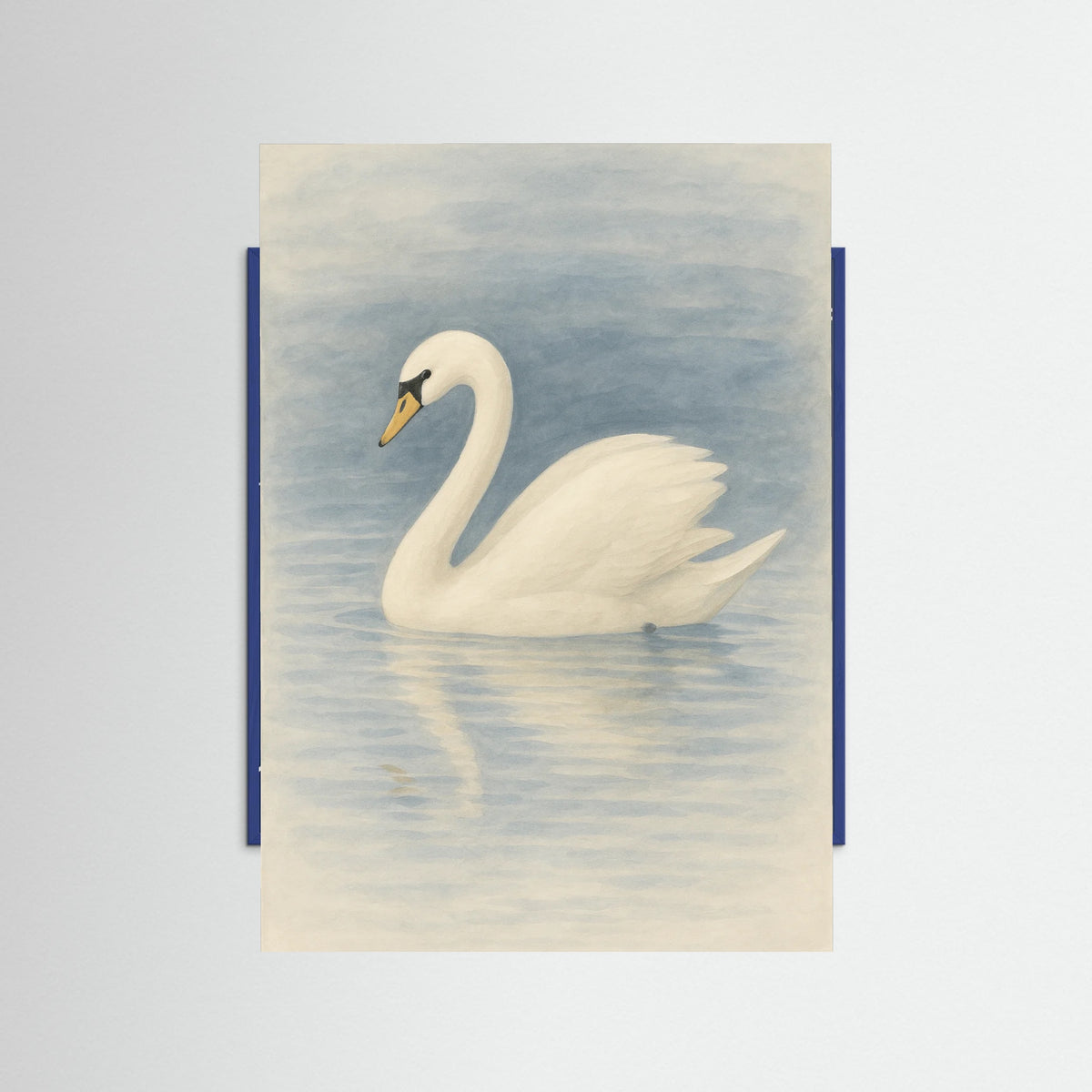 Blue Wood Graceful Swan