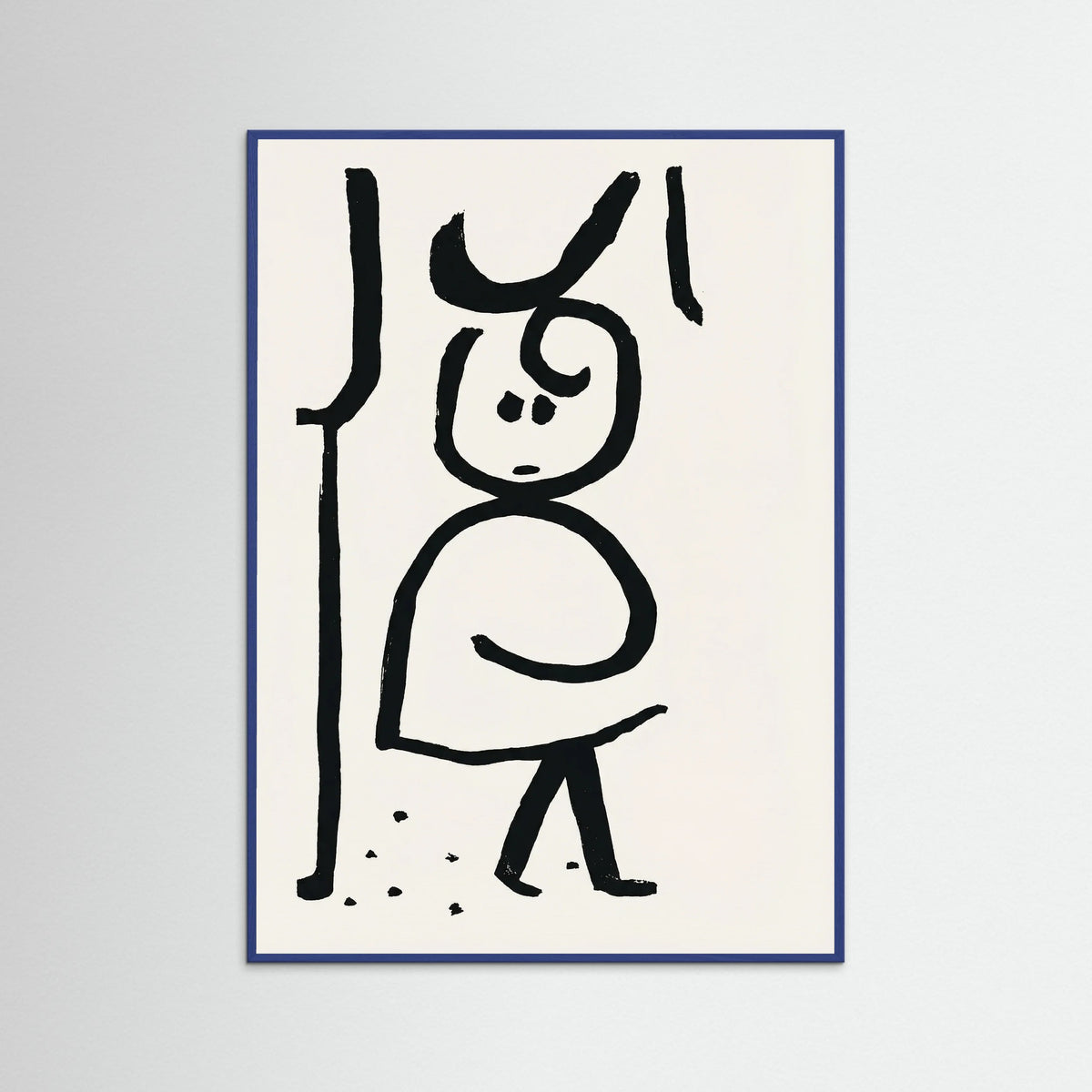 Blue Wood Graphic Contemplation