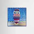 Blue Wood Greek Vase Poster