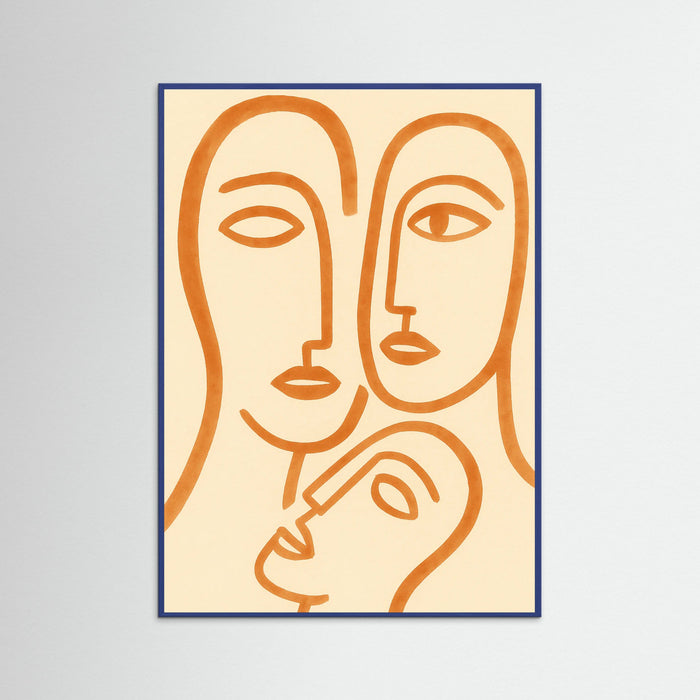 Blue Wood Green Line Faces