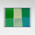 Blue Wood Green square color collage Poster