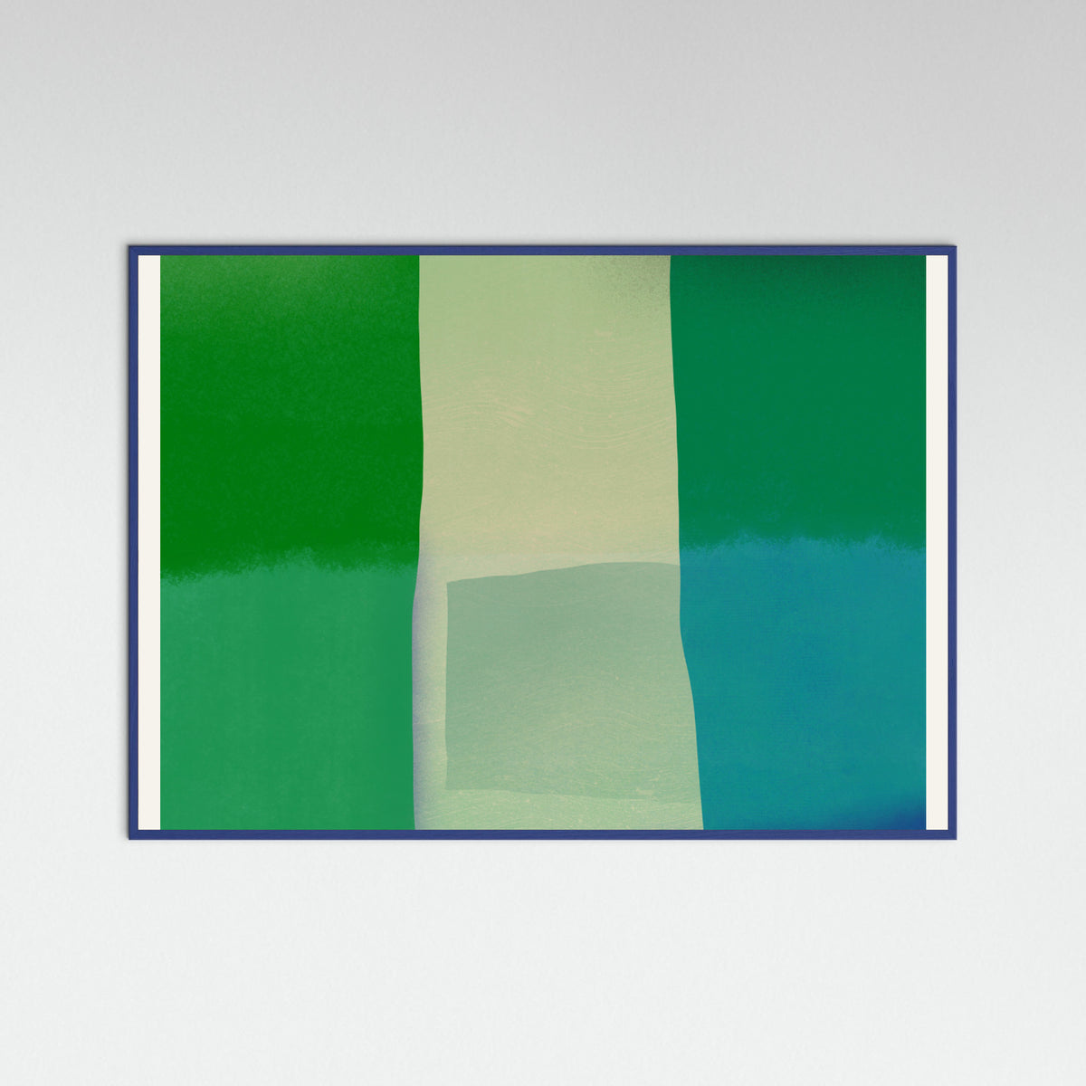 Blue Wood Green square color collage Poster