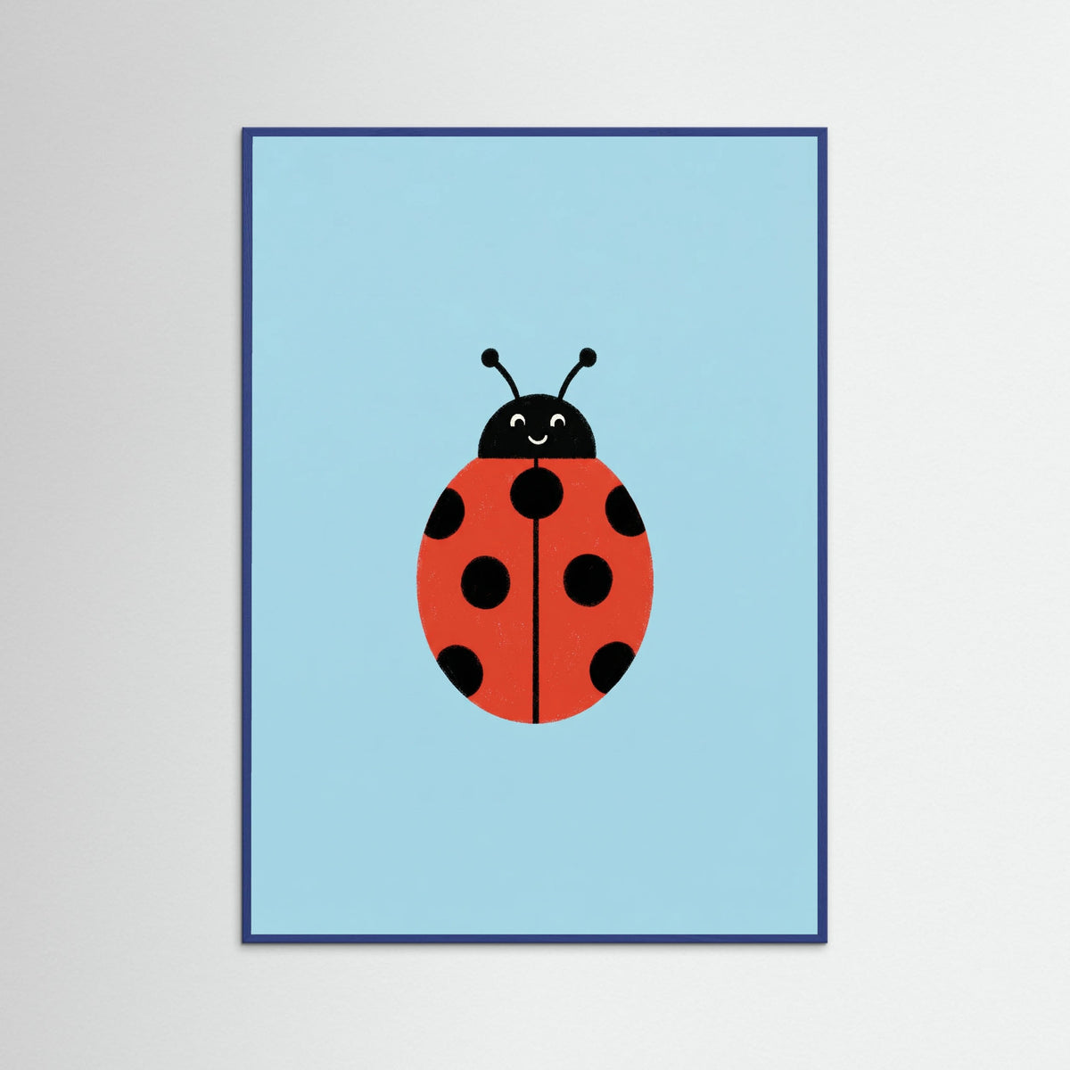 Blue Wood Happy Bee Art