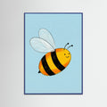 Blue Wood Happy Ladybug