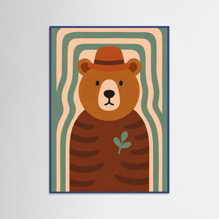 Blue Wood Hat and Spectacles