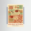Blue Wood Holiday Kitchen