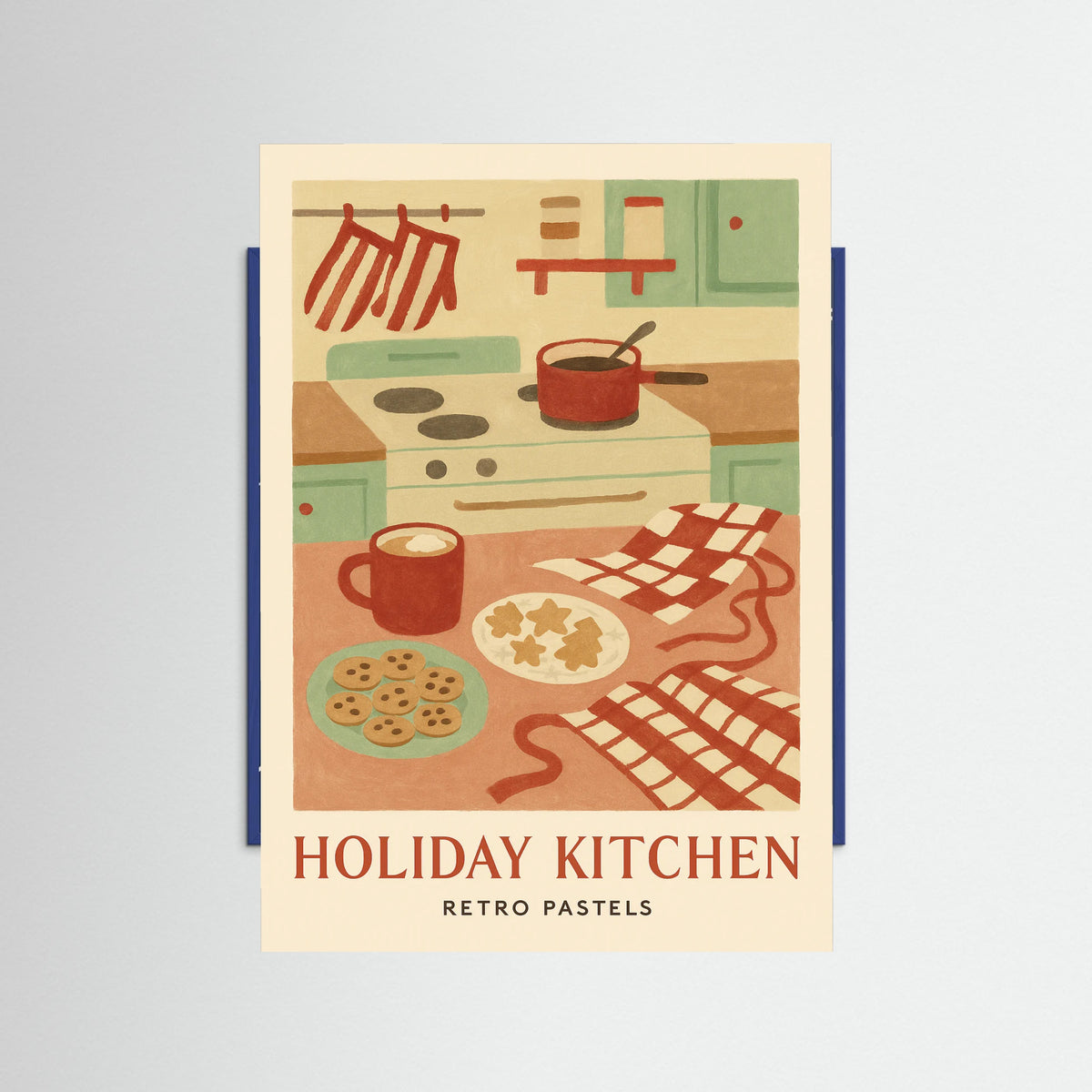 Blue Wood Holiday Kitchen
