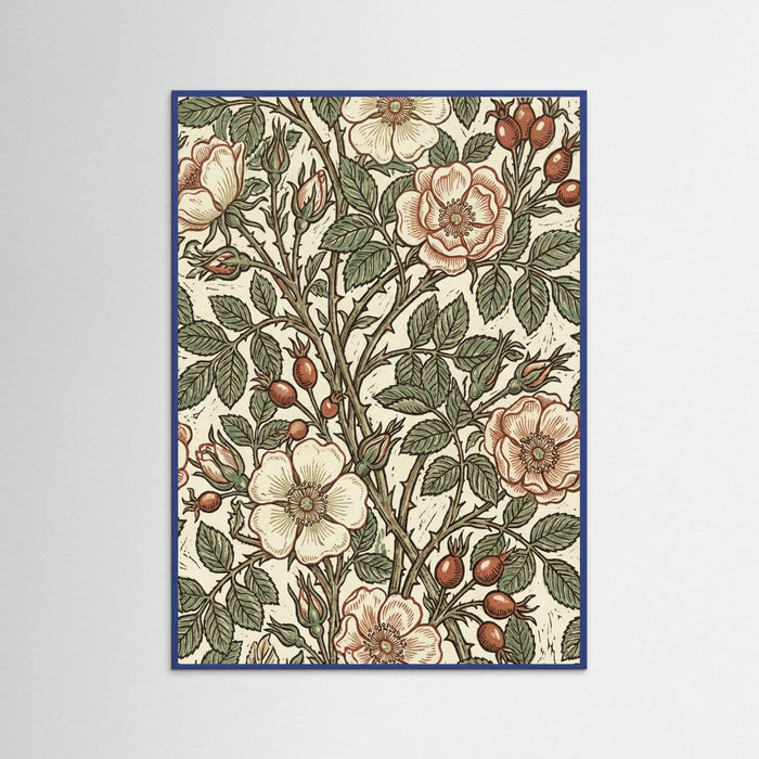 Blue Wood Honeysuckle Scroll