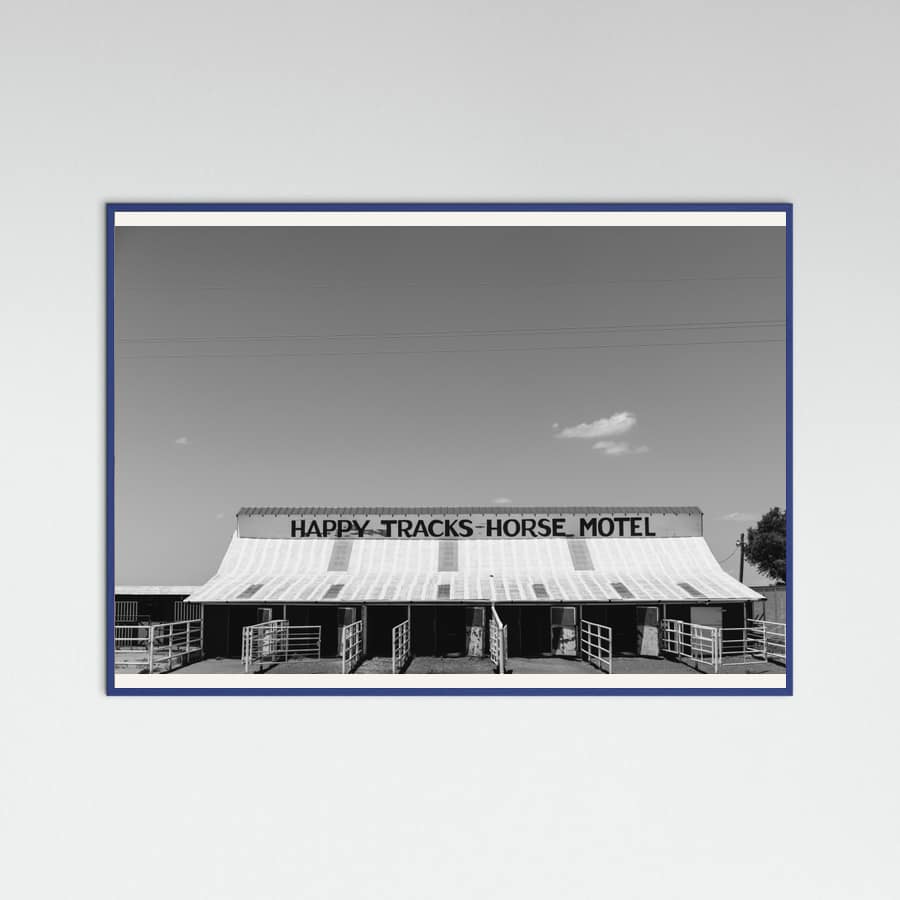 Blue Wood Horse Motel Poster