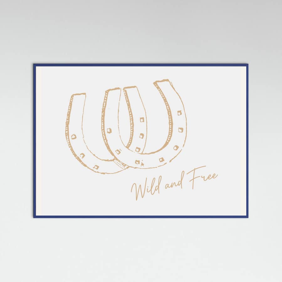 Plakat Horseshoe Wild and Free Neutral – plakat i druk artystyczny