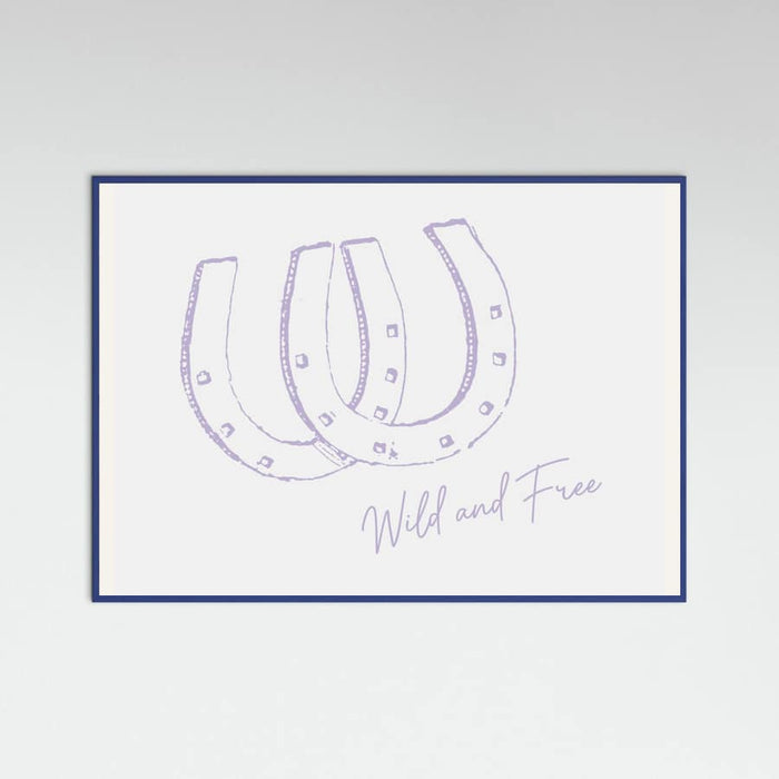 Horseshoe Wild and Free Purple Poster – Poster und Kunstdruck