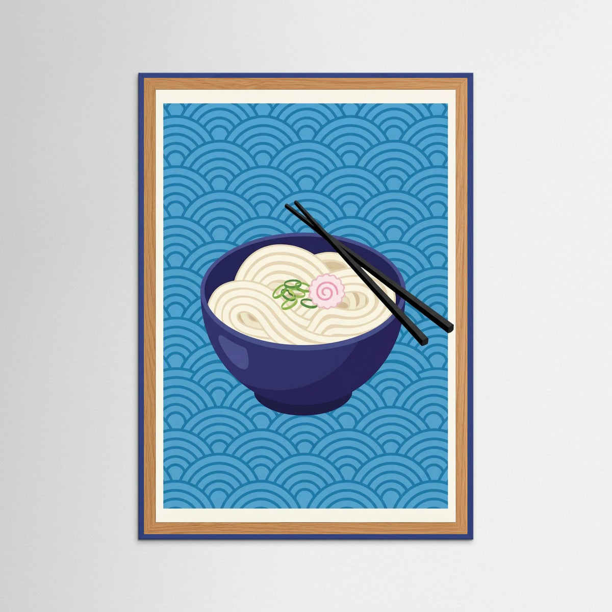 Blue Wood Iconic Ramen Poster