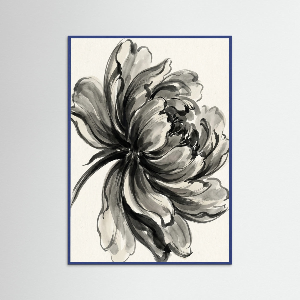 Blue Wood Ink Bouquet Black