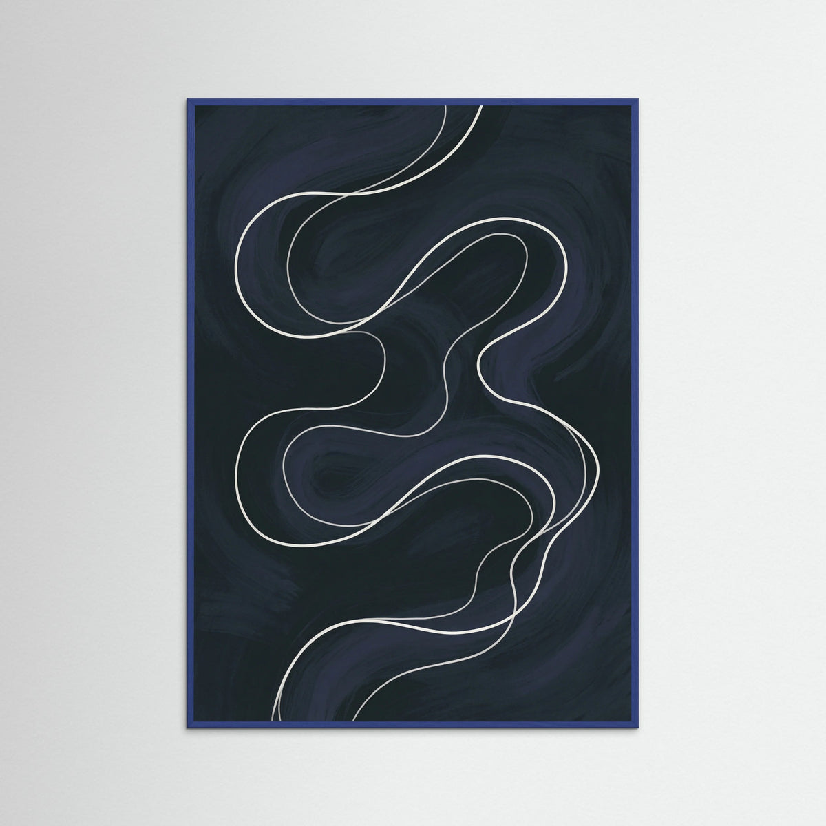 Blue Wood Intertwined Forms