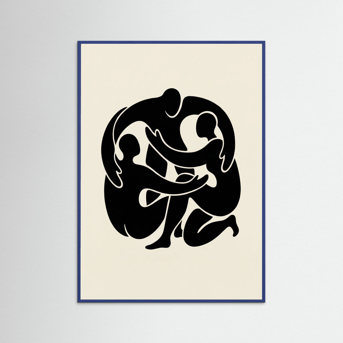 Blue Wood Intertwined Gaze Black