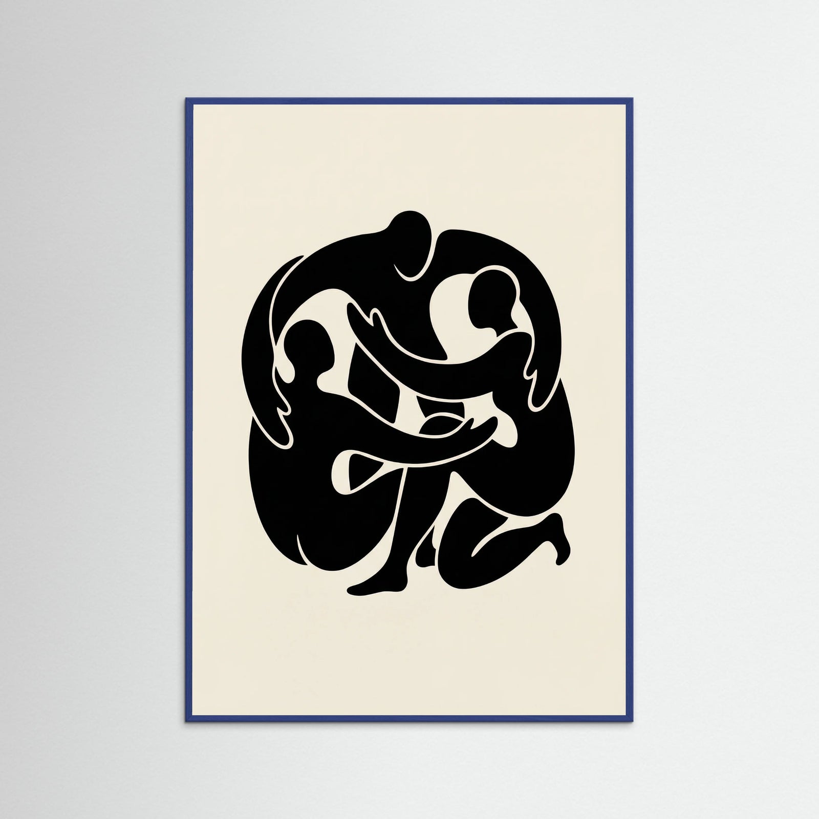 Blue Wood Intertwined Gaze Black