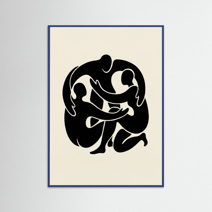 Blue Wood Intertwined Gaze Black